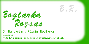 boglarka rozsas business card