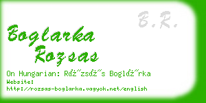 boglarka rozsas business card